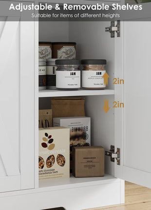 Adra 55.1'' Sideboard with 3 Drawers, Adjustable Shelves