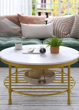 Breyon Nesting 4 Legs round Coffee Table with Storage