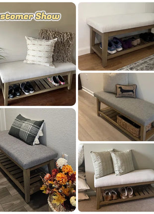 Hahnville 43.3'' W Upholstered Storage Bench