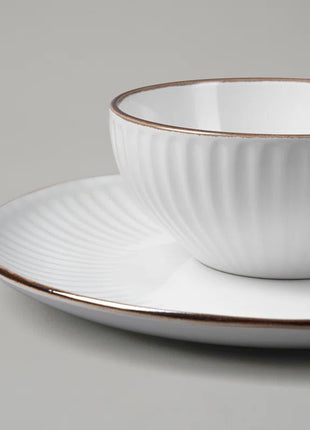 24 Piece Stoneware Dinnerware Set, Plates and Bowls Set for 8