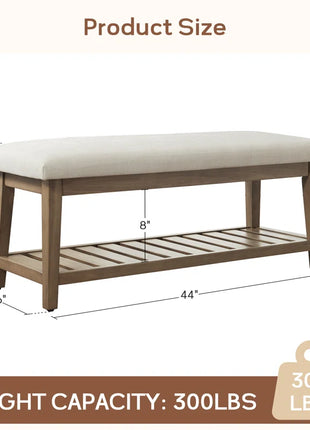 Hahnville 43.3'' W Upholstered Storage Bench