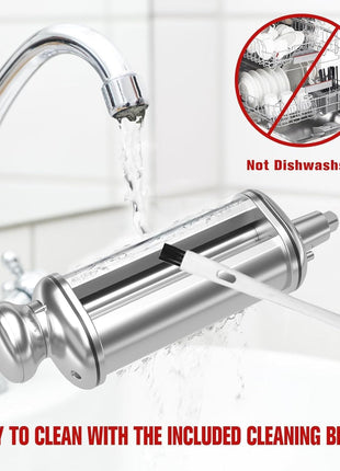 Pasta Maker Attachments for Kitchenaid Mixers, 3-Pieces Pasta Accessories Included Stainless Steel Dough Sheet Roller, Fettuccine Cutter, Spaghetti Cutter and Cleaning Brush