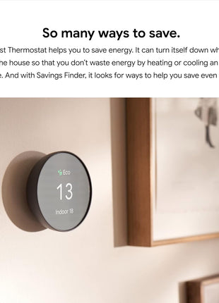 Nest Thermostat - Smart Thermostat for Home - Programmable Wifi Thermostat - Sand