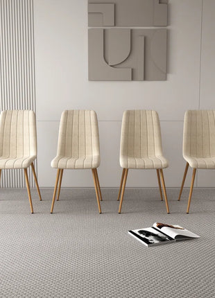 Grubman Linen Upholstered Metal Leg Side Chair