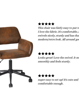 Hurrem 360 Degree Swivel Task Chair with Ergonomic Design, Height Adjustable for Bedroom, Office