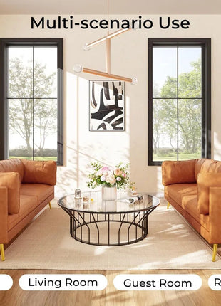 Faux Leather 73" Mid-Century Modern Couch with Extra Deep Seat Comfort Armrest