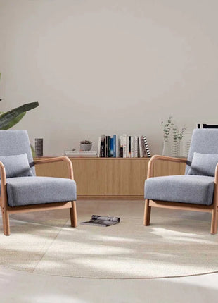 Bonnita 26" Wide Mid Century Upholstered Accent Chair with an Extra Pillow