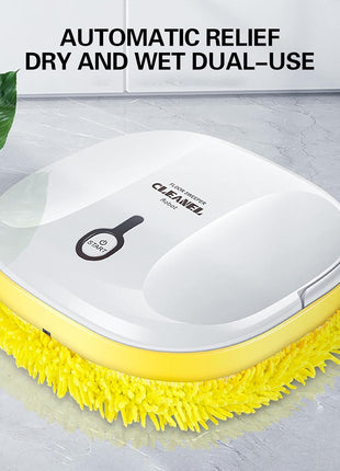 Lazy Home Smart Mopping Robot,Automatic Floor Mopping Robot Wet and Dry,Robot Vacuum,Sweeping Robot Household Mop,Sweeping Robot Vacuum Cleaner,Robot Vacuum Pet Hair,Robot Vacuum Cleaner (B, Black)