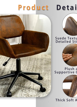 Hurrem 360 Degree Swivel Task Chair with Ergonomic Design, Height Adjustable for Bedroom, Office