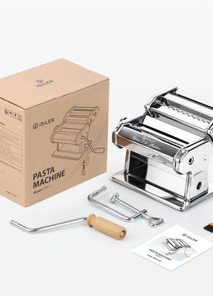 Pasta Maker, 9 Adjustable Thickness Settings 2-In-1 Pasta Machine with Rollers and Cutter, Noodle Maker for Pasta, Dumpling Skin, Spaghetti, Fettuccini, Lasagna