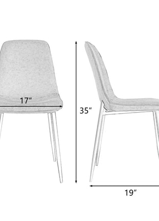 Folmar 19.5" Seat Height Upholstered Full Back Side Chair