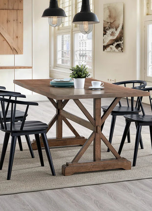 Majidah Solid Wood Arm Chair in Black